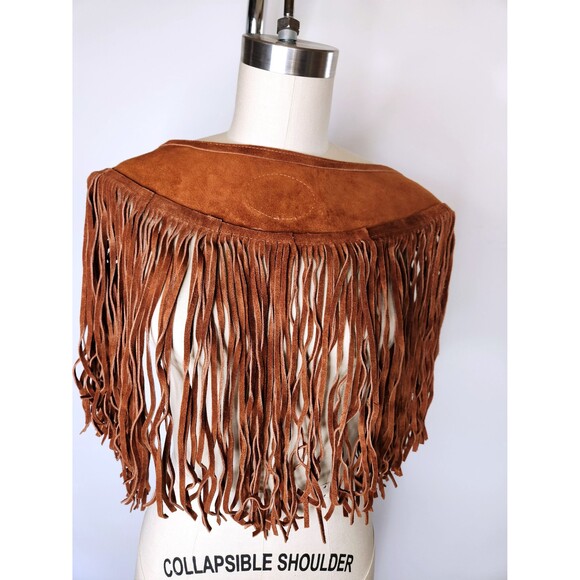 Fringed Leather Mini Skirt Festival Gypsy Tribal Warrior Gladiator Medieval S/M - Picture 10 of 10